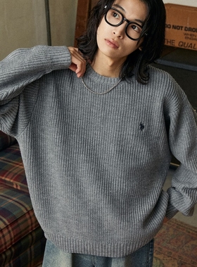 【9折】U.S. POLO ASSN. 刺绣罗纹宽松针织衫 男女款 0006