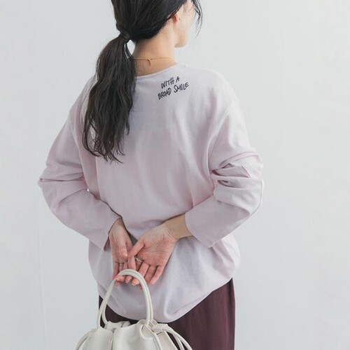 日本代购 DOORS 女款 背部刺绣长袖T恤 DR26230-2010806