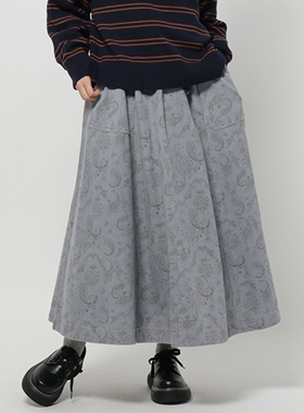 东京胖黄瓜日本代购 niko and... 印花腰带半身裙 232887