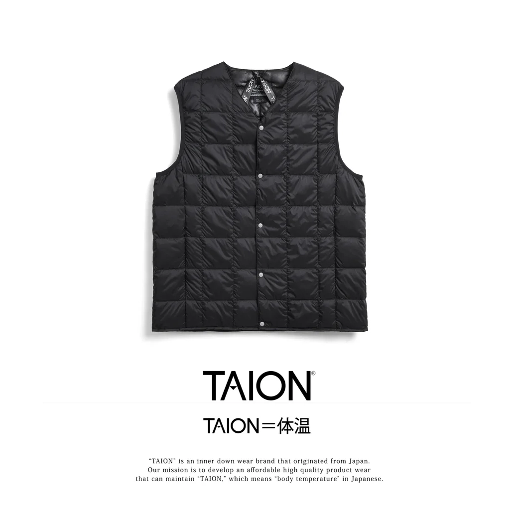 TAION男款V领羽绒马甲001