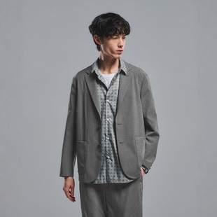 弹力宽松夹克 东京胖黄瓜日本代购 relaxing label 0120 green