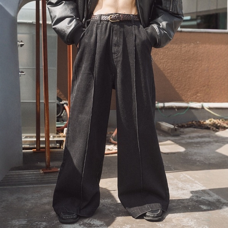 日本代购 Casper John 15oz重磅宽松阔腿牛仔裤 98506857