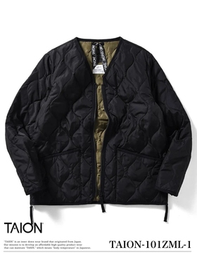 TAION 800FP 军事V领绗缝侧拉链羽绒服 男女款 101ZML-1