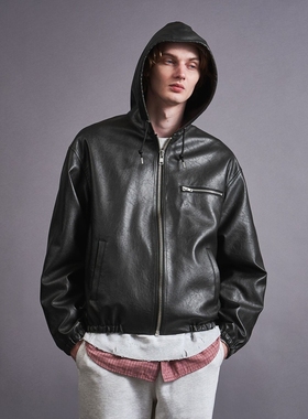 【6折】MONKEY TIME 皮革拉链夹克 男款 1998