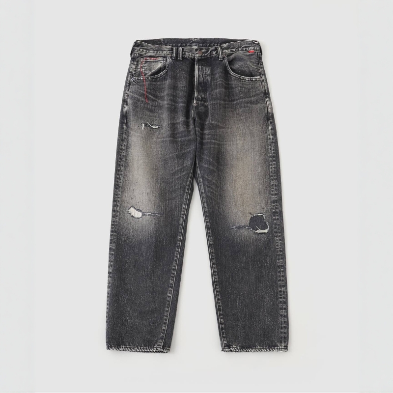 日本代购 JOURNAL STANDARD / ANACHRONORM  复古做旧牛仔裤 0041