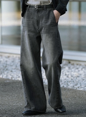 东京胖黄瓜日本代购 WYM LIDNM 弧形喇叭牛仔裤 WYpt1332