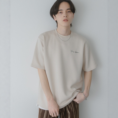 日本代购 SENSE OF PLACE 刺绣圆领短袖T恤 AA26230-1013115