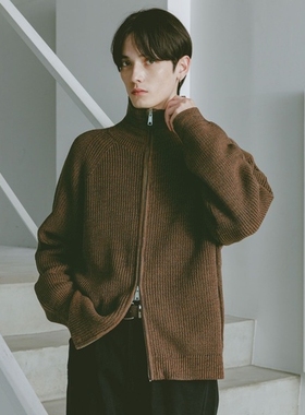 日本代购 RAGEBLUE 双拉链高领罗纹针织衫 572300