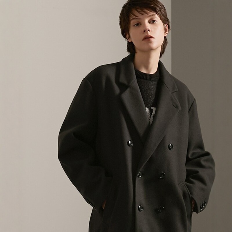 日本代购 EMMA CLOTHES 梅尔顿毛呢大衣 EMco830