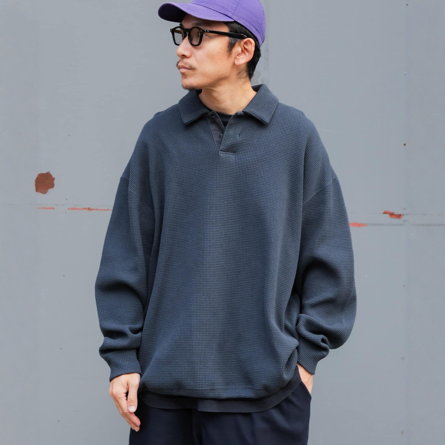 【VIP限时7折】URBANRESEARCH 华夫格保暖马球POLO衫 11K003