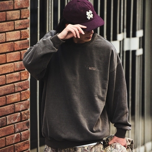 男款 复古做旧慈溪重磅圆领卫衣 NAUTICA 0601 限时85折