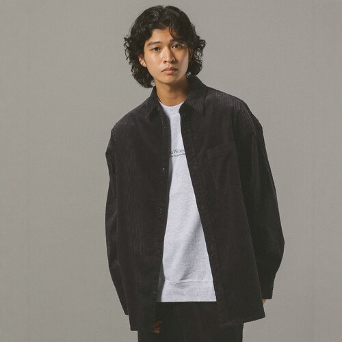 日本代购 RAGEBLUE 灯芯绒宽松长袖衬衫 319772