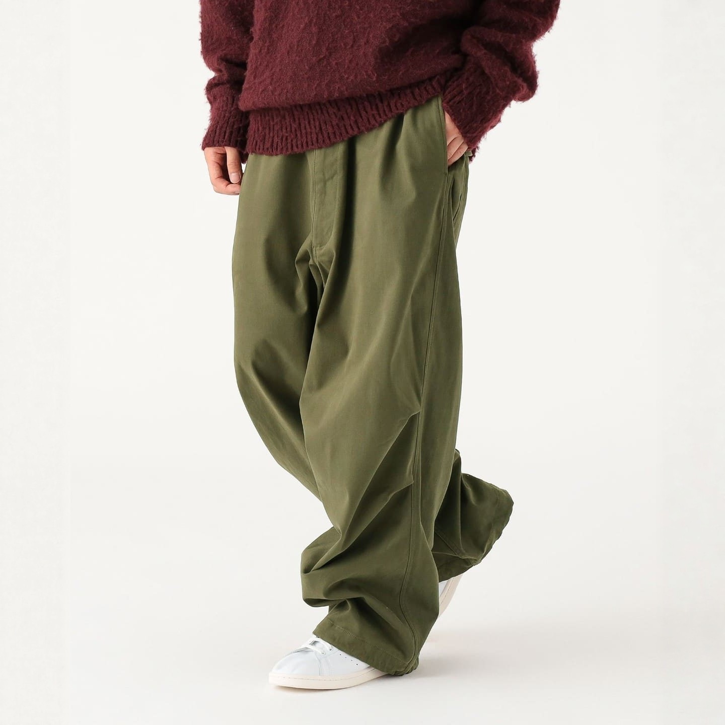 25秋冬 BEAMS 军事抓绒阔腿裤 男款 1659