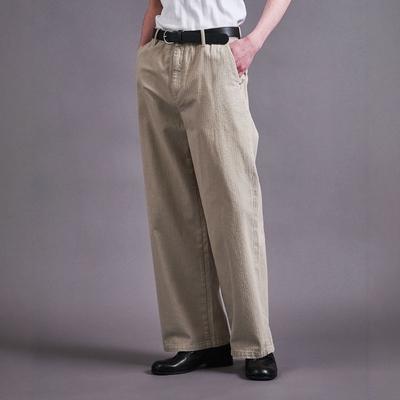 【5折】日本代购 MONKEY TIME 纯棉无褶宽松斜纹休闲裤 男款 2095