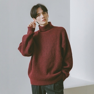 日本代购 RAGEBLUE 高领罗纹套头针织衫 606942