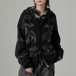 日本代购 Alfred Alex 提花针织开衫 AAkn1056