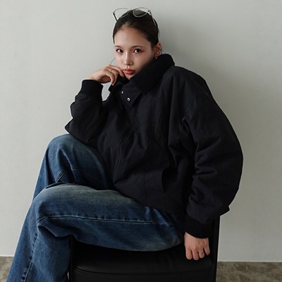 东京胖黄瓜日本代购callautia 螺纹针织立领棉服外套 frca034-567