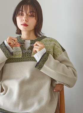 【VIP限时6折】niko and... 女款 复古提花套头针织衫 593704