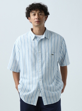 东京胖黄瓜日本代购 PENNEYS 条纹短袖衬衫 120818