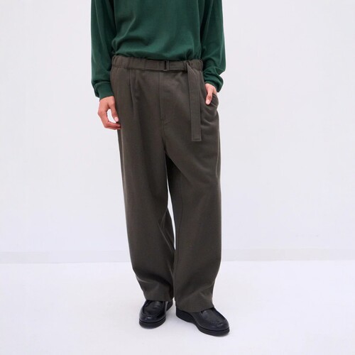 26秋冬 日产 ATON / WOOL COTTON KERSEY 垂坠感羊毛休闲裤