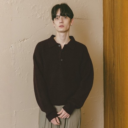 【VIP限时85折】日本代购 RAGEBLUE 半开领针织POLO衫 608060