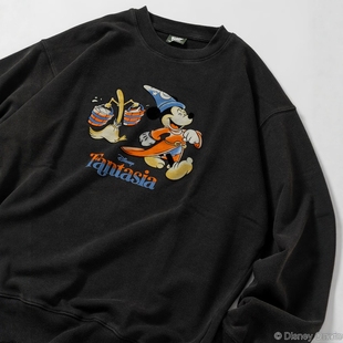 FREAK STORE 25秋冬 男款 植绒印花圆领卫衣 1161 DISNEY