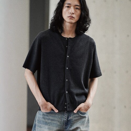 东京胖黄瓜日本代购 WYM LIDNM 短袖针织开衫 WYcd990