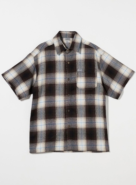 【7折】日本代购 BY＜CalTop＞ 格纹短袖衬衫 0000