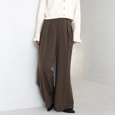 【7折】日本代购 RAGEBLUE 女款 宽松双褶休闲裤 640197