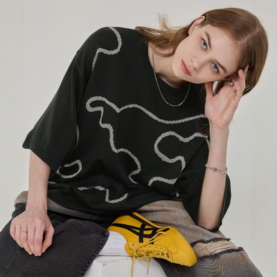 【2折】日本代购 EMMA CLOTHES 刺绣短袖针织T恤 EMkn951