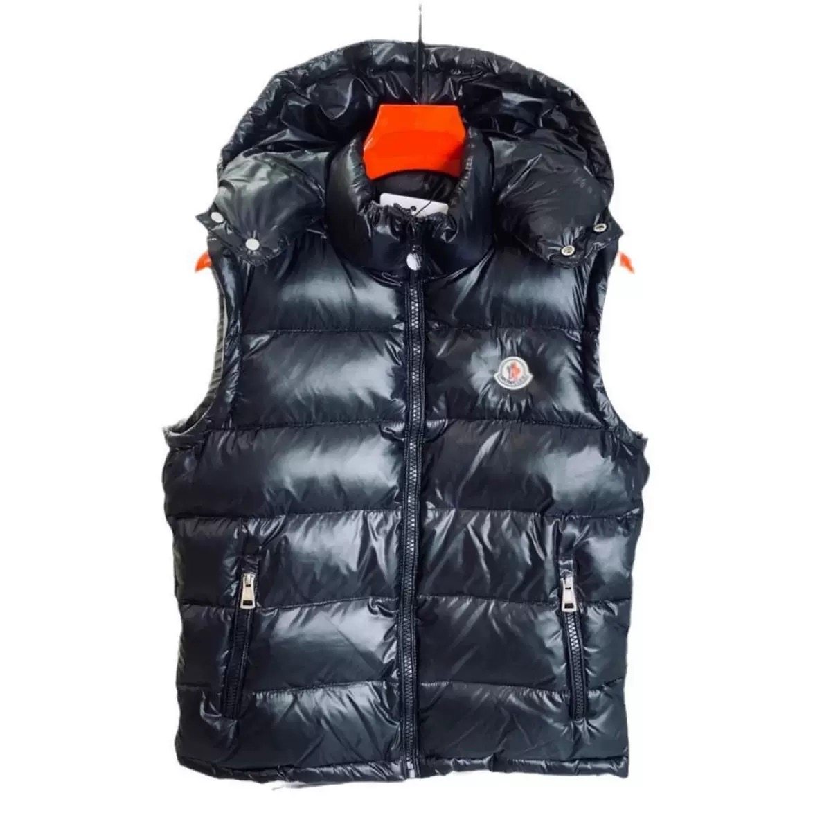 2025跨境新款炫酷白鸭绒连帽羽绒服情侣款潮流亮面保暖背心男上衣,男装,常规马甲,淘宝优惠券,粉丝福利购,淘宝优惠卷