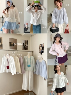 乖一点2026春新款女装时尚韩版圆领女宽松显瘦针织衫网衫圆领小衫