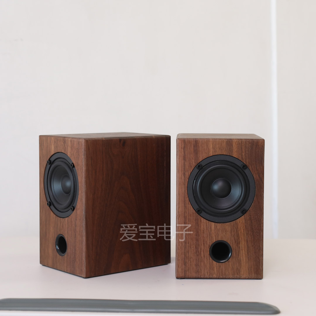 真无线黑胡桃音箱3寸蓝牙5.0实木未来之风c3电脑监听全频桌面TWS