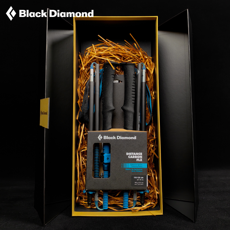 黑钻BD碳素折叠登山杖越野爬山