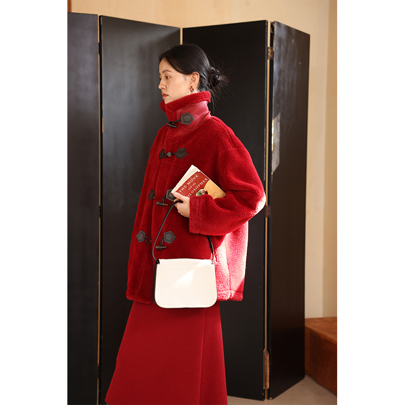 HeyDress复古环保皮毛一体外套