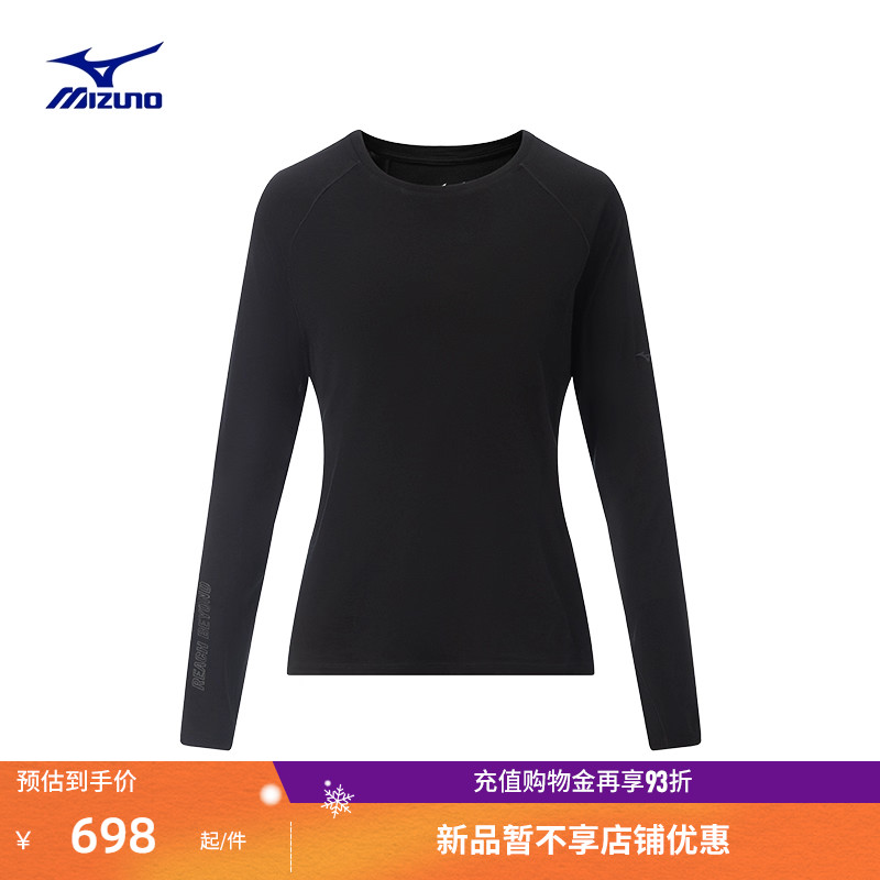 美津浓女子美丽诺羊毛长袖T恤