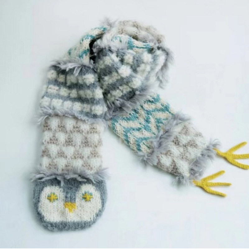 HD VIDEO INS HOT TOKAI TEACHER OWL SCARF WOOL HANDMADE STICK NEEDLE DIY KNITTING MATERIAL BAG