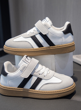 儿童板鞋男童春秋季经典低帮小白鞋女童休闲运动白色鞋子225P55