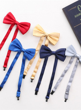 男士领结伴郎蝴蝶结纯色韩版红色新郎结婚礼服 XZ105B-2-L0208-P2