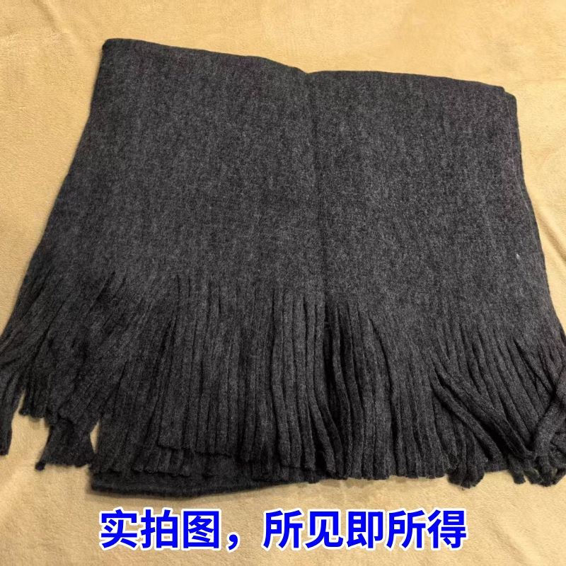 男款百搭纯色仿羊绒围巾女冬季外搭大披肩高级感情侣围脖W2005P20，围巾，四季服饰