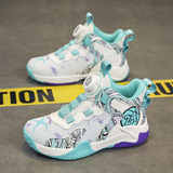 儿童篮球鞋男童科比旋转纽扣防滑网面透气学生运动鞋2322P70，男鞋运动鞋，四季服饰