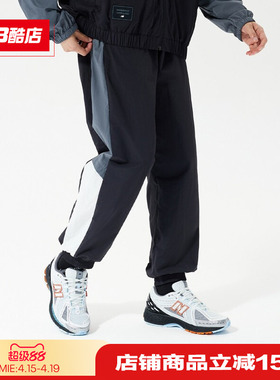 New Balance NB男款休闲简约纯色裤子束脚长款运动裤5TD37601正品