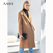 Amii tối giản chính thức của phụ nữ áo len 2018 đích thực trong bộ đồ dài cổ áo đi lại 11840490 - Trung bình và dài Coat
