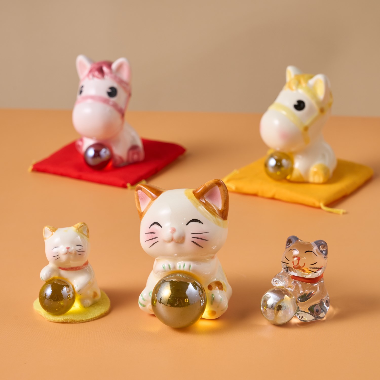 日本原装进口可爱招财猫摆件