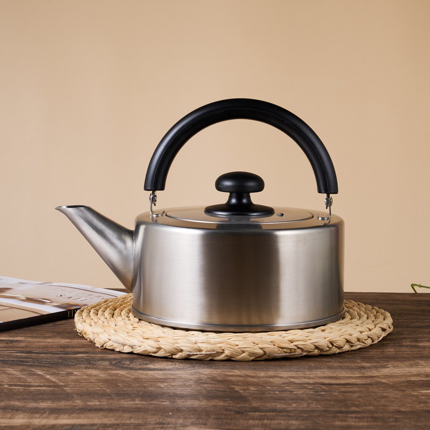 日本进口和平FRIZE燕三条手工焊接不锈钢烧水壶户外露营电磁炉