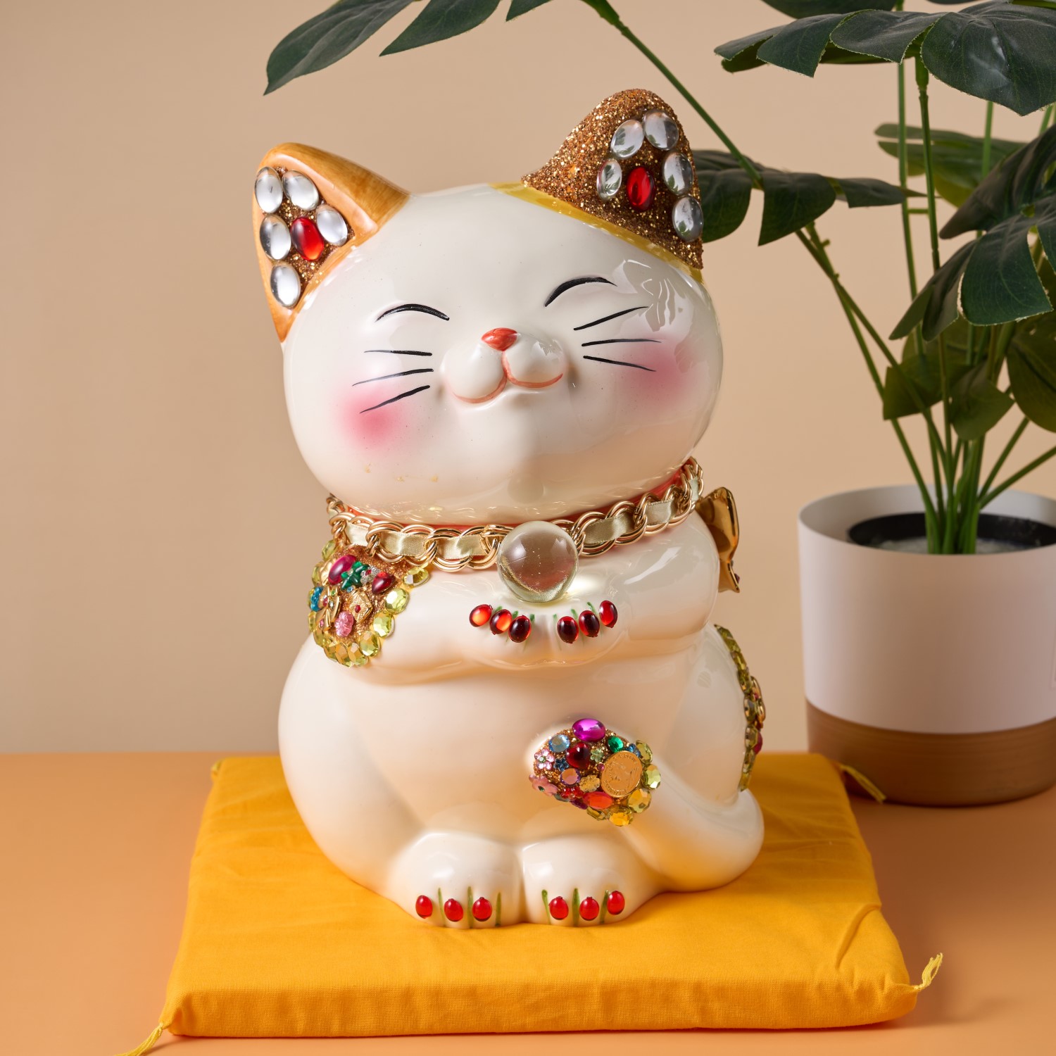 SUNART特大闪亮风水招财猫储蓄罐