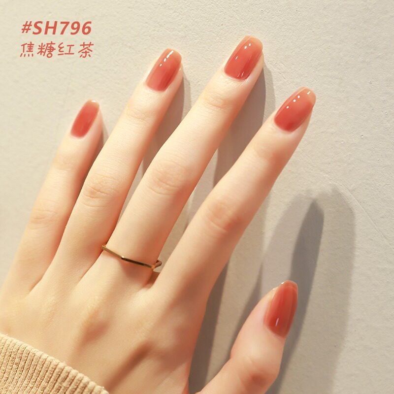 sweet color网红冰透焦糖红茶指甲油2024新款流行春夏显白透色