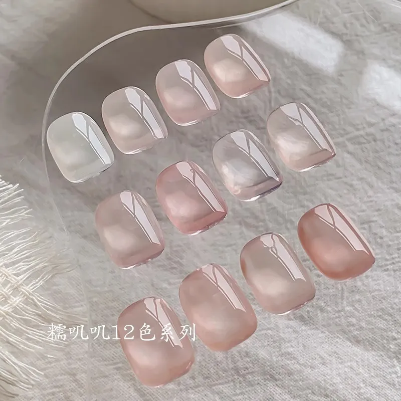 美甲糯叽叽冰透裸色指甲油胶2025年新款流行白开水嬛嬛打底裸粉色