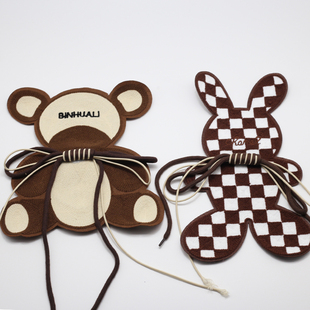 毛线小熊仔布贴衣服贴卫衣大衣羽绒服修补破洞装饰手缝刺绣补丁