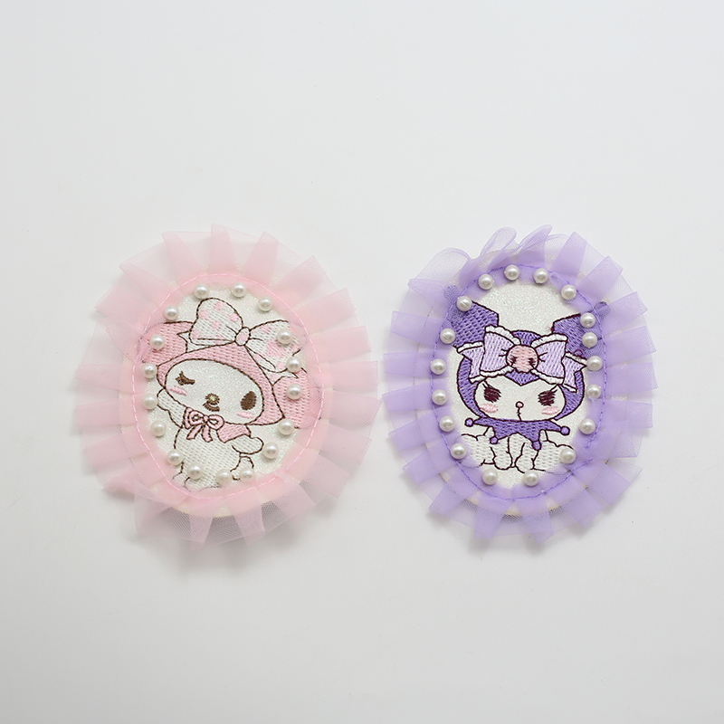 儿童花边布贴衣服小补丁羽绒服外套帽子装饰贴手缝手工衣服贴布贴